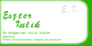 eszter kulik business card